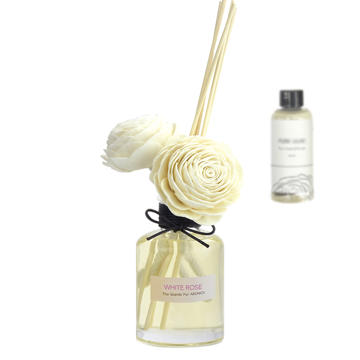 Premium Pack Twin Sola Reed Diffuser w/ Refill White Rose Aronica