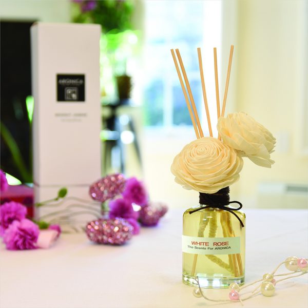 Premium Pack Twin Sola Reed Diffuser – White Rose – Aronica Diffuser